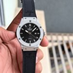 Hublot Silver Tone Black Dial