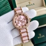 Rolex Ladies Diamond Rose Gold Pink Dial - Image 3