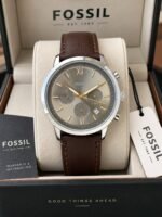 Fossil Silver Case Yellow Dial Chronograph - Image 5