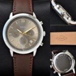 Fossil Silver Case Yellow Dial Chronograph - Image 6