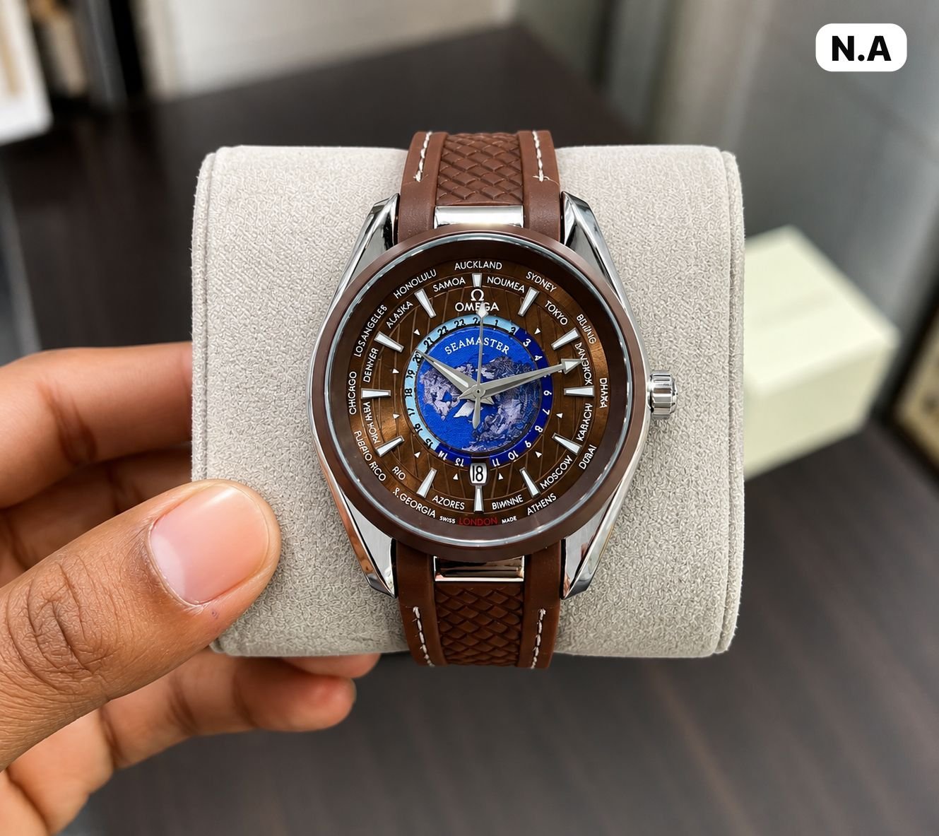 WhatsApp Image 2026-09-17 at 3.51.15 AM Omega Seamaster Brown Blue Analog Dial - Image 1
