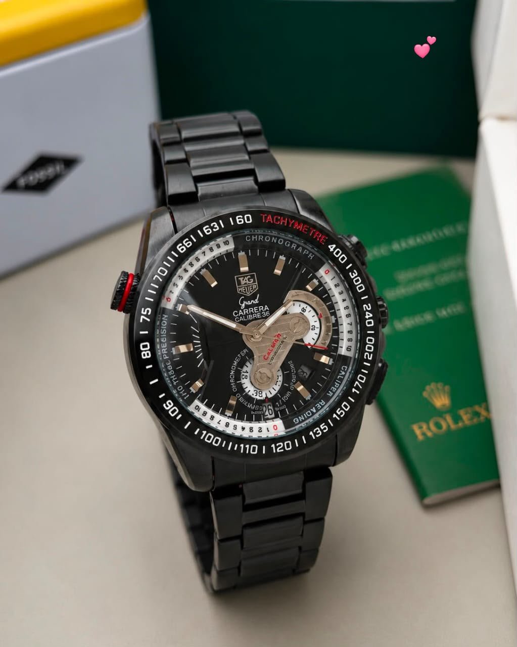 WhatsApp Image 2026-09-17 at 3.52.21 AM (1) Tag Heuer Grand Carrera Chronograph Black Dial - Image 1