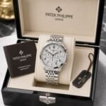 Patek Philippe 42MM White Silver Dial Chronograph - Image 5