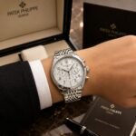 Patek Philippe 42MM White Silver Dial Chronograph - Image 6