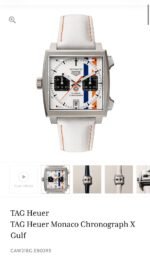 Tag Heuer Monaco Chronograph Gulf Style White Dial - Image 3