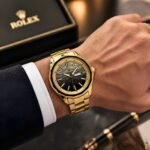 Rolex Day-Date Gold Signature Black Textured Dial - Image 3