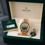 Rolex Day-Date Gold Signature Black Textured Dial - Image 4