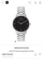 Armani Exchange Silver Black Dial - Image 2