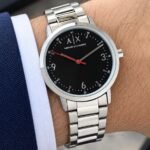 Armani Exchange Silver Black Dial