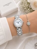 Longines PrimaLuna Silver White Dial