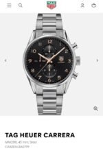 Tag Heuer Carrera 1887 Black Dial Chronograph - Image 3