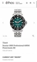 Tissot Seastar Black & Sea Green Dial - Image 3