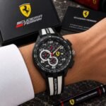 Scuderia Ferrari Black Red and white textured DialChronograph - Image 4