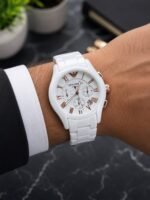 Emporio Armani AR1404 White Ceramic Dial - Image 2