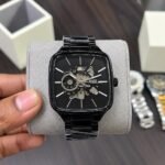 Rado Automatic Glossy Black Square Skeleton Dial