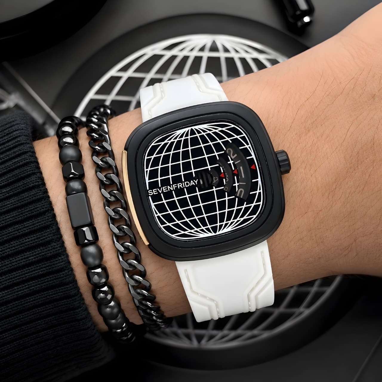WhatsApp Image 2026-09-22 at 1.54.37 AM (2) SevenFriday Futuristic Matte Black Dial - Image 1