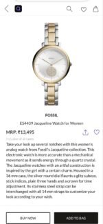 Fossil Jacqueline Two-Tone White Dial - Image 4