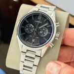 Tag Heuer Silver Black Dial Chronograph