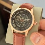 Fossil Brown Skeleton Dial Automatic