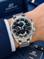 Casio Edifice EFR-540 Blue Black Dial Chrono - Image 2