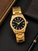 Armani Exchange Gold-Tone Black Dial - Image 2
