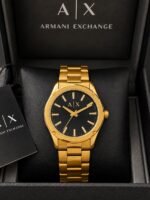 Armani Exchange Gold-Tone Black Dial - Image 3