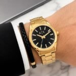 Armani Exchange Gold-Tone Black Dial
