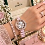 Rolex Pink Dial Rose Gold Diamond-Style Dial - Image 2
