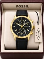 Fossil Bennette Gold-Tone Black Chronograph - Image 2