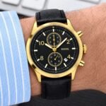 Fossil Bennette Gold-Tone Black Chronograph