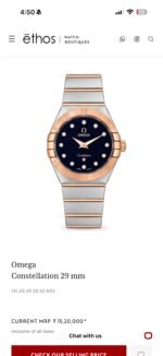 Omega Constellation Two-Tone Black Diamond Dial - Image 2