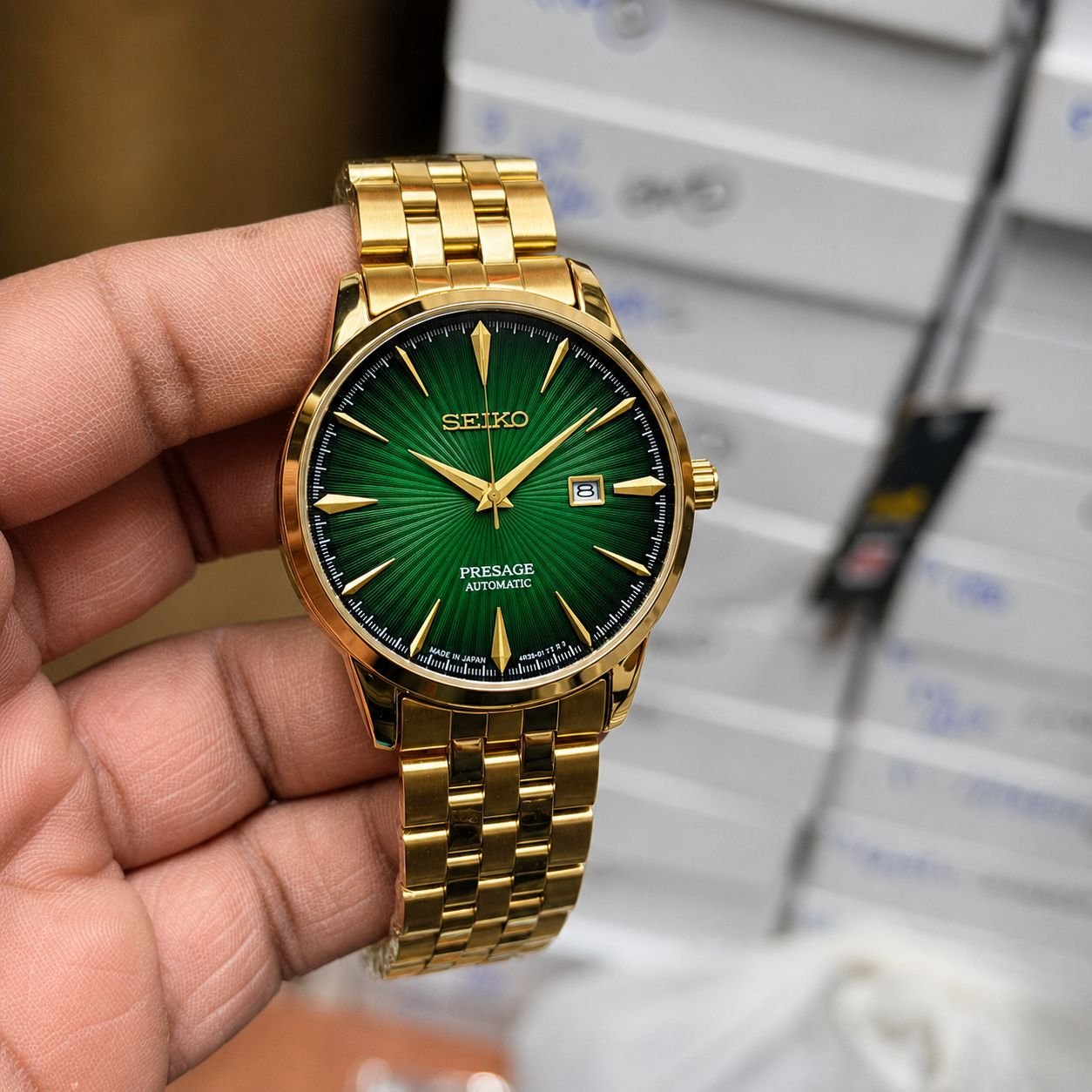 WhatsApp Image 2026-09-25 at 11.52.02 PM Seiko Gold Tone Green Dial Quartz - Image 1