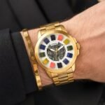 Fossil Golden Tone Automatic Skeleton