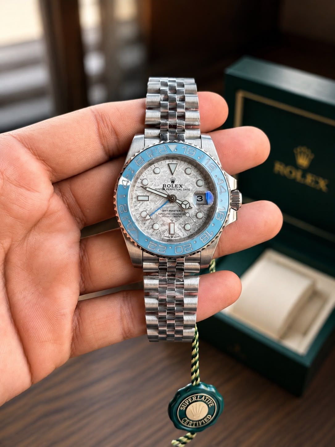 WhatsApp Image 2026-09-25 at 11.56.17 PM (1) Rolex GMT-Master II Blue & White Dial - Image 1