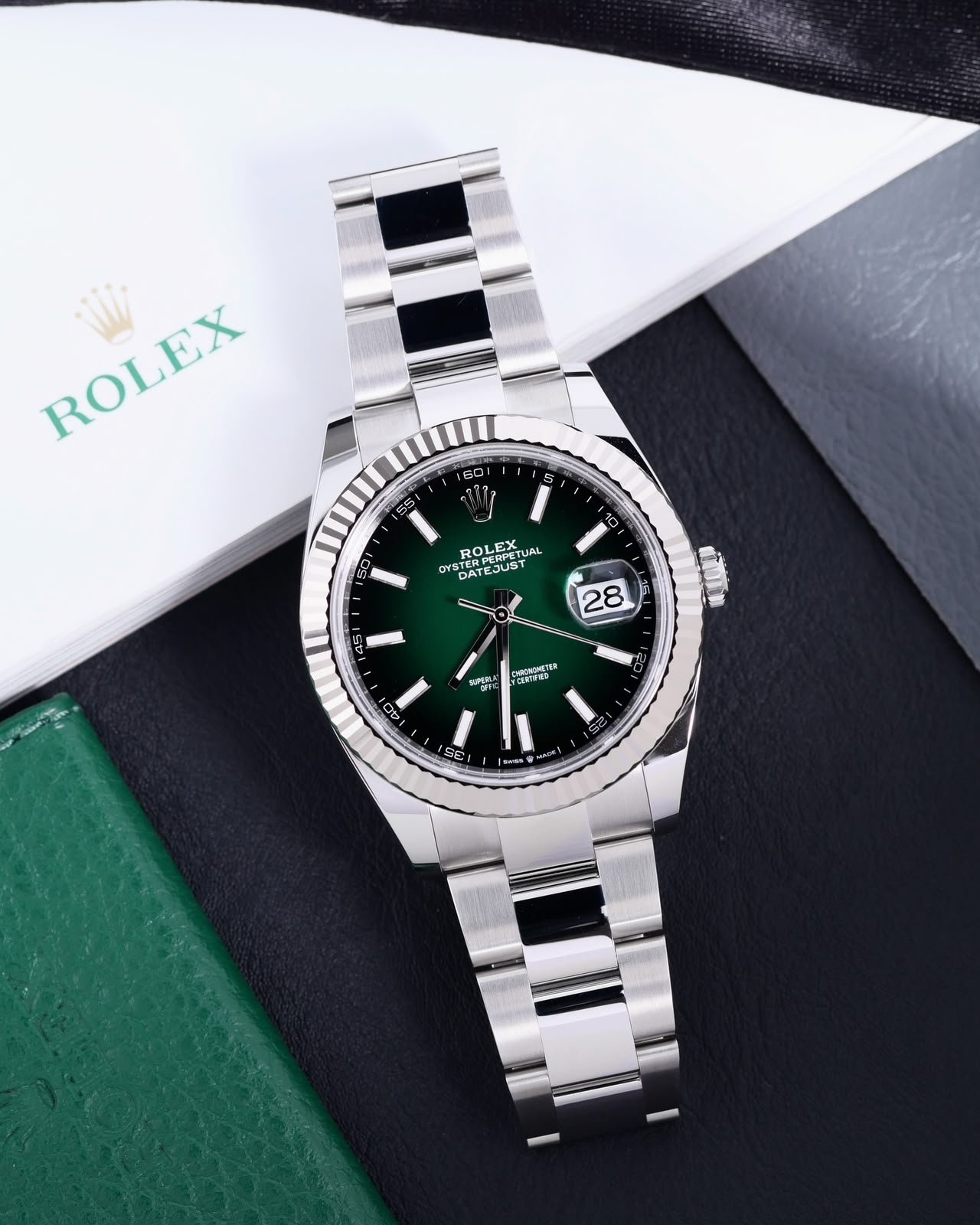 WhatsApp Image 2026-09-25 at 11.57.27 PM Rolex Datejust Oyster Green Dial - Image 1