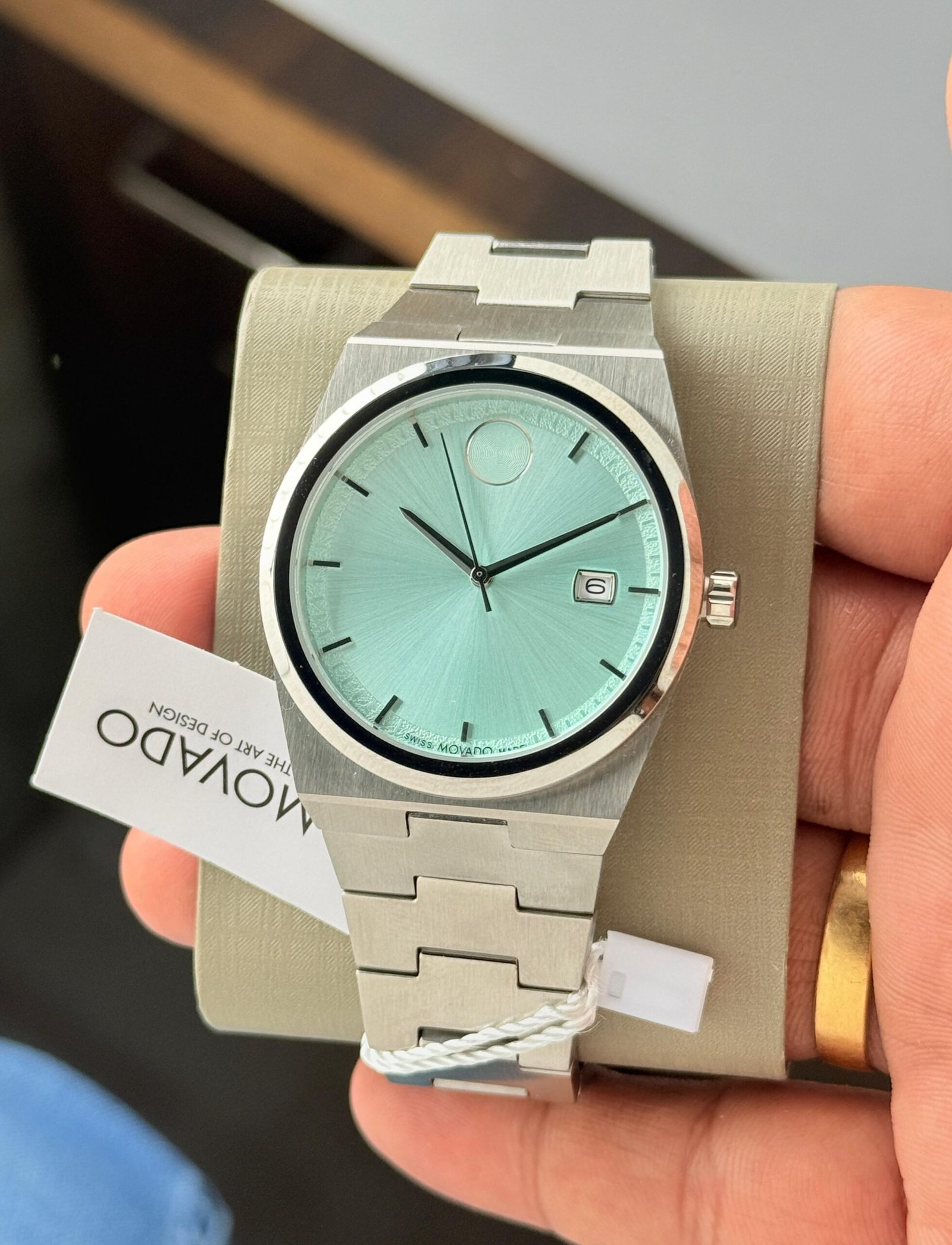 WhatsApp Image 2026-09-26 at 12.00.07 AM Movado Slim Bold Blue Dial - Image 1