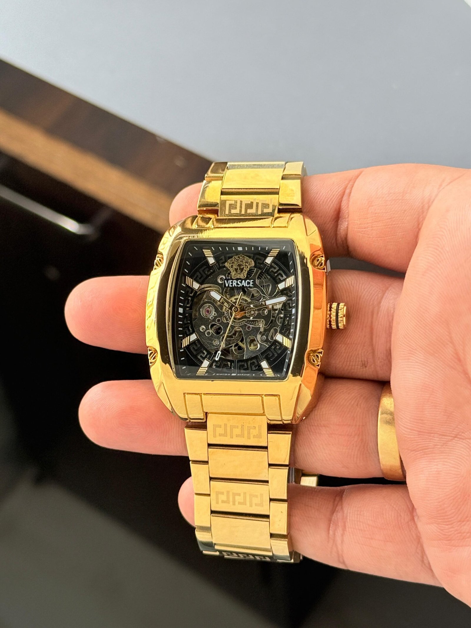 WhatsApp Image 2026-09-26 at 12.00.28 AM Versace Dominus Automatic Black skeleton dial - Image 1