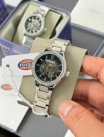 Fossil Eevie Skeleton Silver Tone Automatic - Image 2