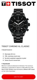 Tissot Bold Black Sporty Chrono - Image 3