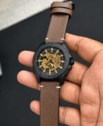 Fossil Automatic Matte Black Skeleton Dial