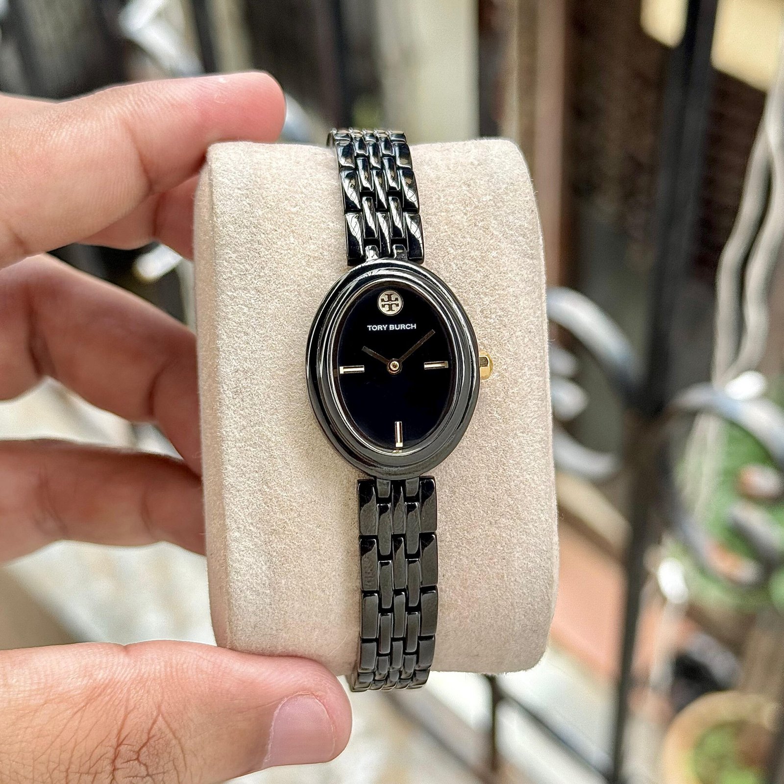WhatsApp Image 2026-09-26 at 12.12.26 AM (1) Tory Burch Oval Jet Black Dial - Image 1