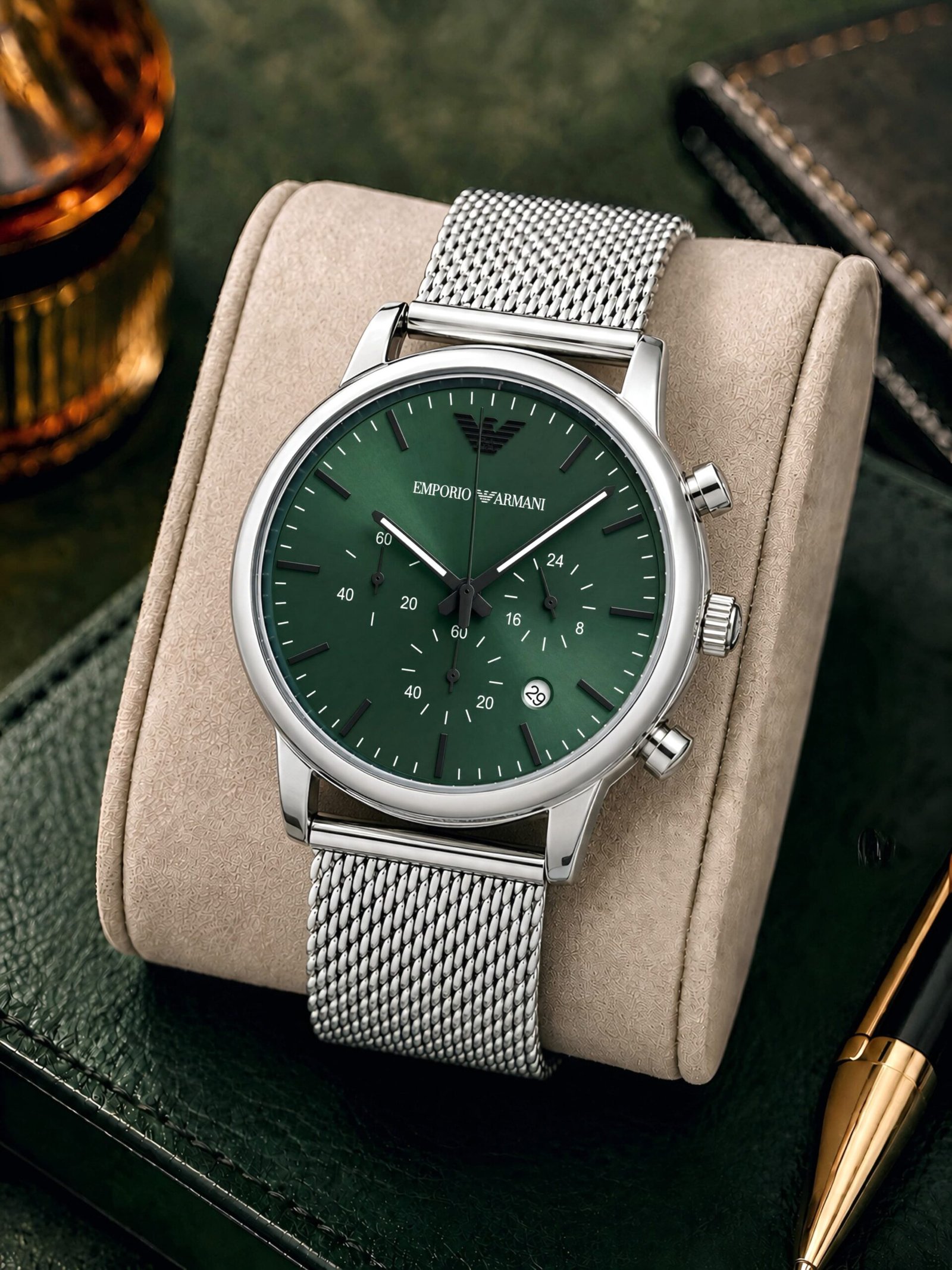 WhatsApp Image 2026-09-26 at 12.22.36 AM Emporio Armani Luigi Green Dial Chrono - Image 1