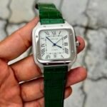 Cartier De Santos Green Roman Dial