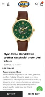 Fossil Flynn Open Heart Green Dial - Image 2
