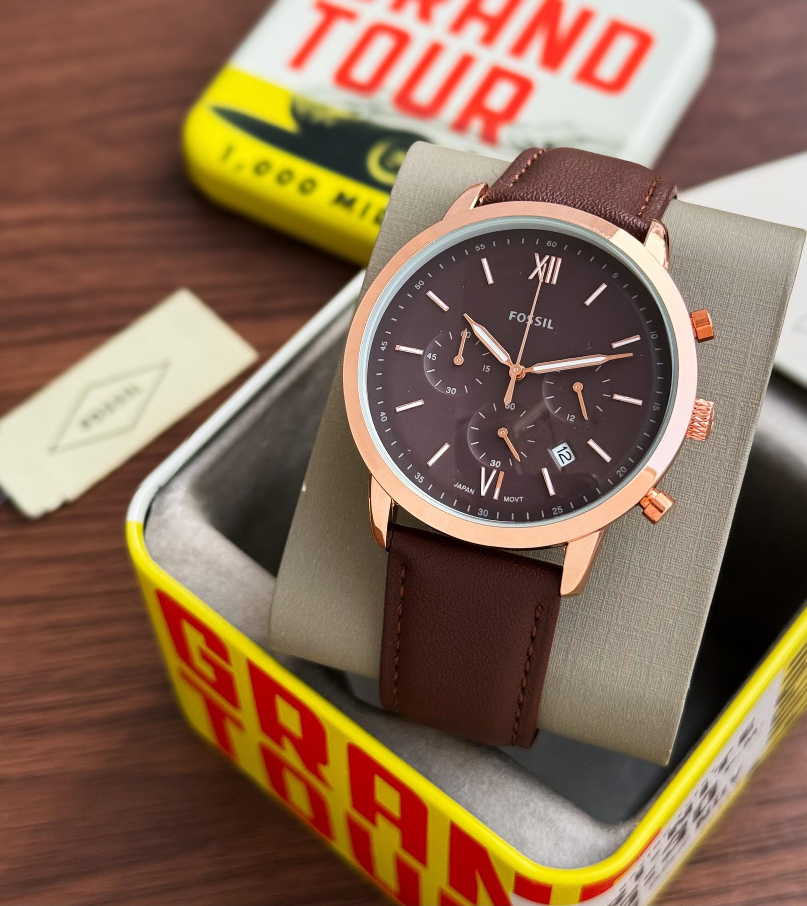 WhatsApp Image 2026-09-26 at 6.20.50 PM (1) Fossil Brown Quartz Chronograph - Image 1