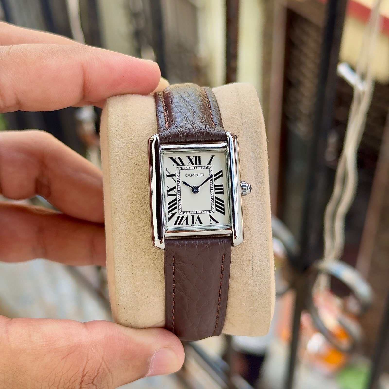 WhatsApp Image 2026-09-26 at 7.48.57 PM (1) Cartier Tank Must Brown Rectangular Quartz - Image 1