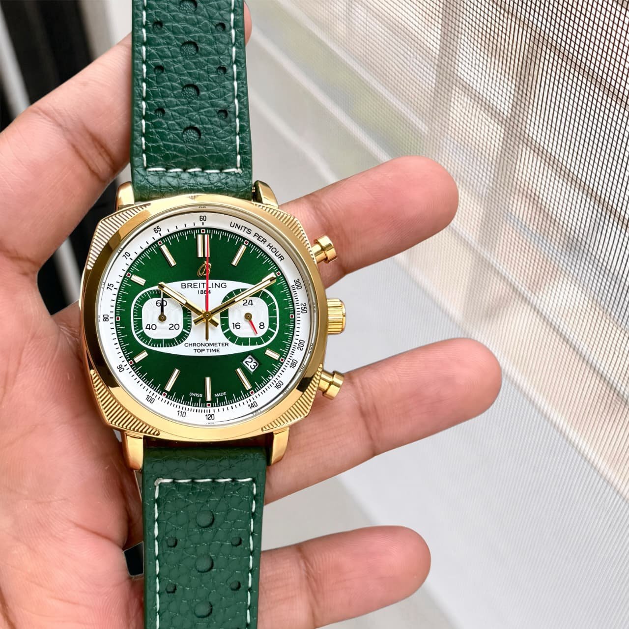 WhatsApp Image 2026-09-27 at 10.52.31 PM Breitling B01 Racing Textured Green Chronograph - Image 1