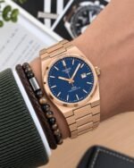 Tissot PRX Rose Gold Blue Dial Quartz - Image 5