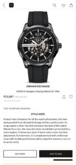 Armani Exchange Hampton Open Skeleton Dial - Image 2