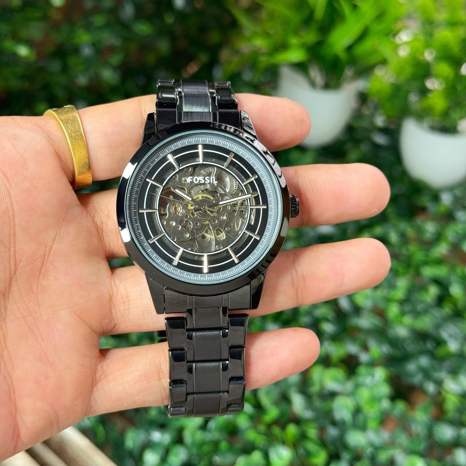 WhatsApp Image 2026-09-27 at 10.53.20 PM Fossil 42mm Black Skeleton Automatic - Image 1